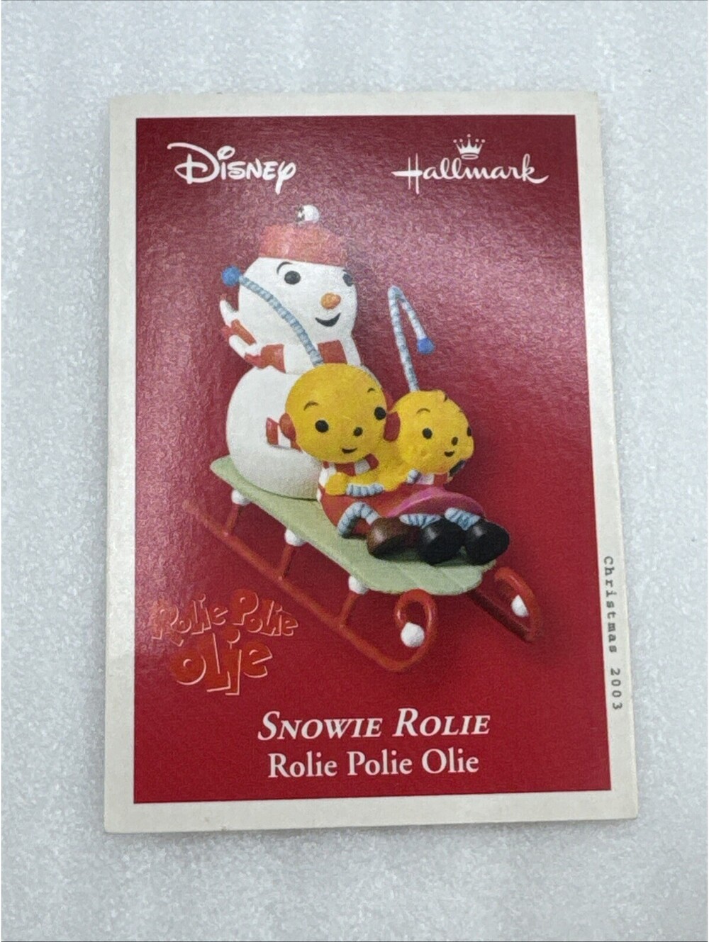 2003 Hallmark Keepsake Mr. Snowie Rolie Disney's Rolie Polie Olie Ornament New - Picture 7 of 13